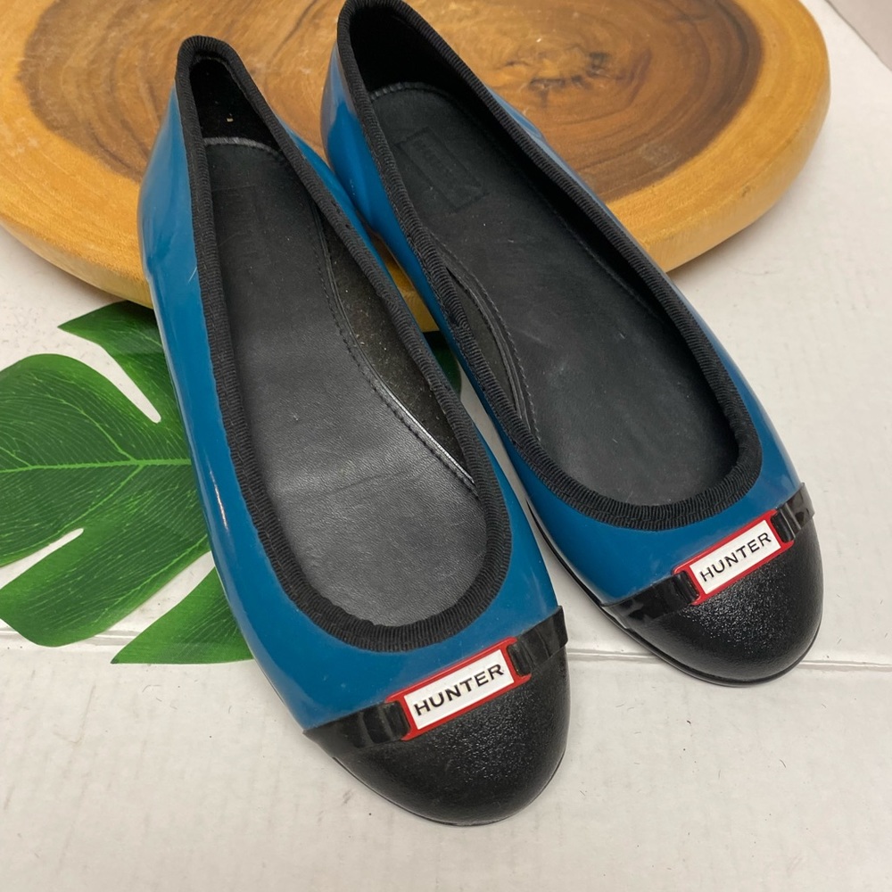 Hunter Color Block Rubber Ballet Flats - image 3